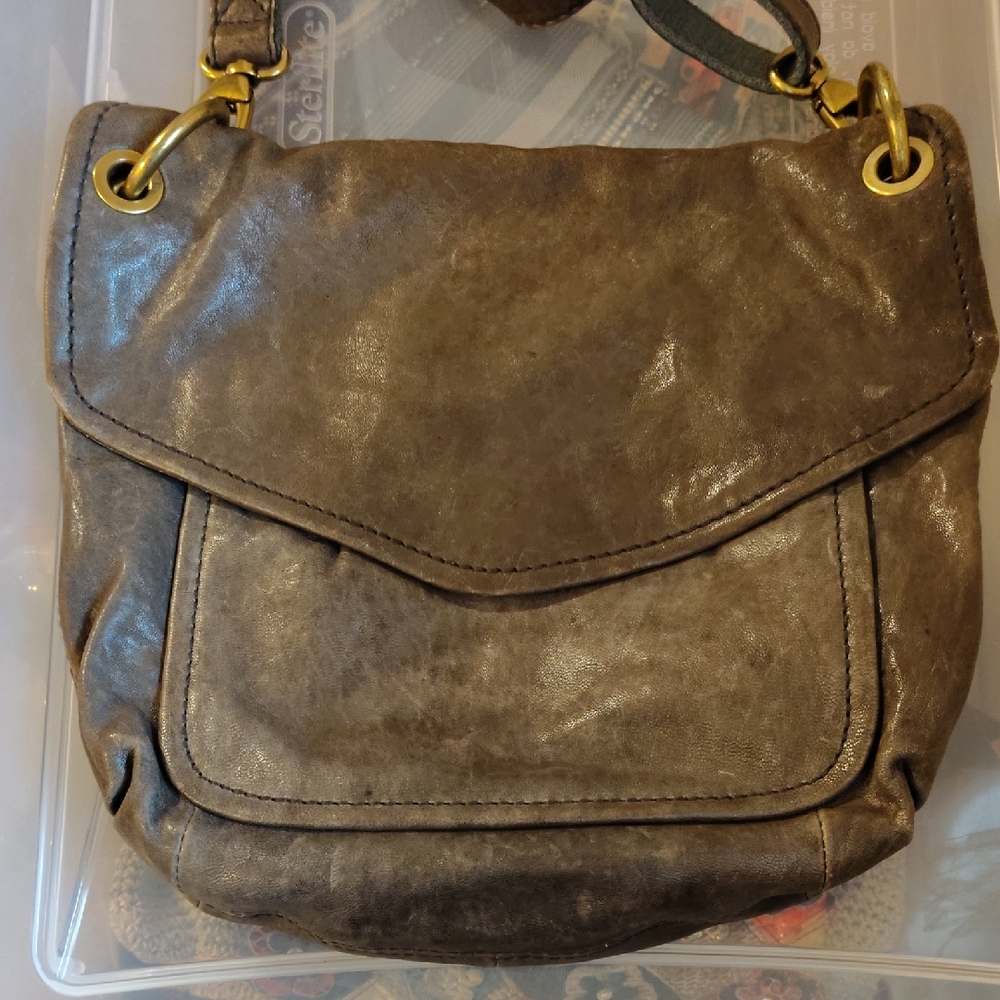 Dark Green Fossil Long Live Vintage Shoulder or Crossbody Bag